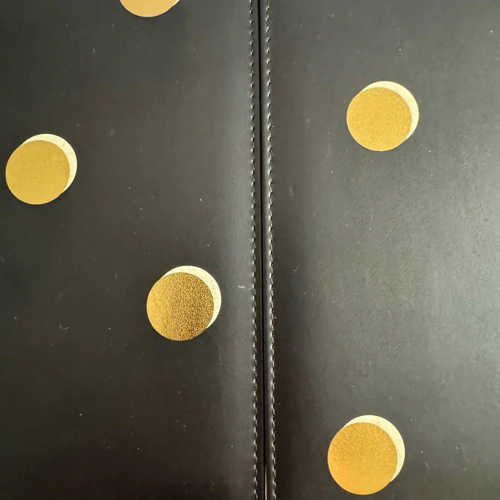 Kate Spade Weekly Calendar and and Folio Scatter Dot Black and Gold